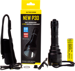 Фонарь светодиодный ручной Nitecore  P30, 1000 лм.,аккумулятор, водонепроницаемость IPX-8