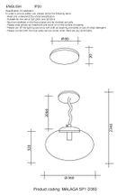 Светильник подвесной Crystal Lux MALAGA SP1 D360 CHROME