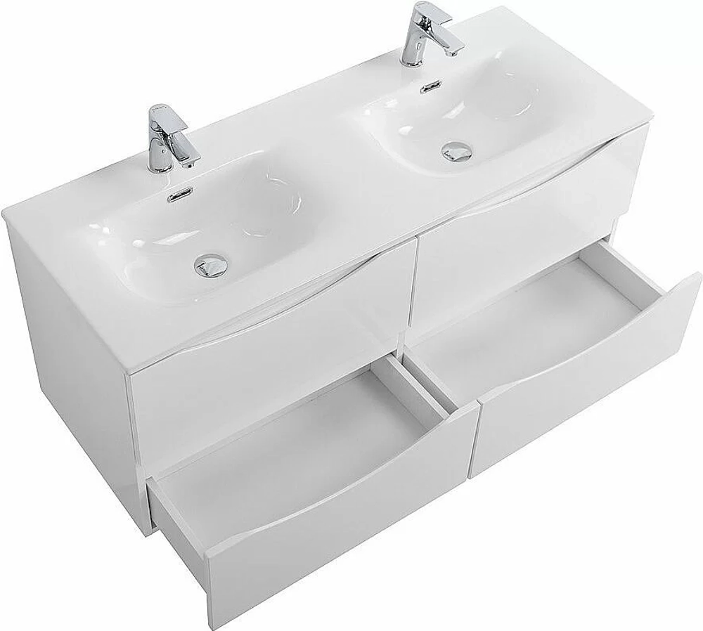 Тумба с раковиной BelBagno MARINO-CER-N-1200-4C-SO-BL-P Bianco Lucido