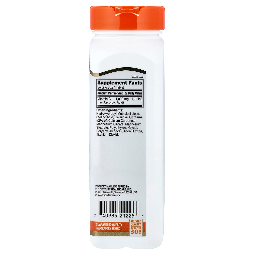 21st Century, витамин C, замедленное высвобождение, 1000 мг, 110 таблеток