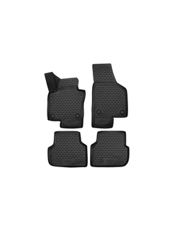 Коврики в салон для VW Jetta (VI, VIp) 2010-2018, 4 шт. (Повышенная устойчивость, повышенная износостойкость) FORMAT.3D.51.35.210KH