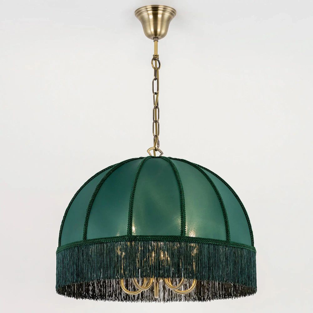 Citilux Базель CL407152 Люстра подвесная с зелёным абажуром