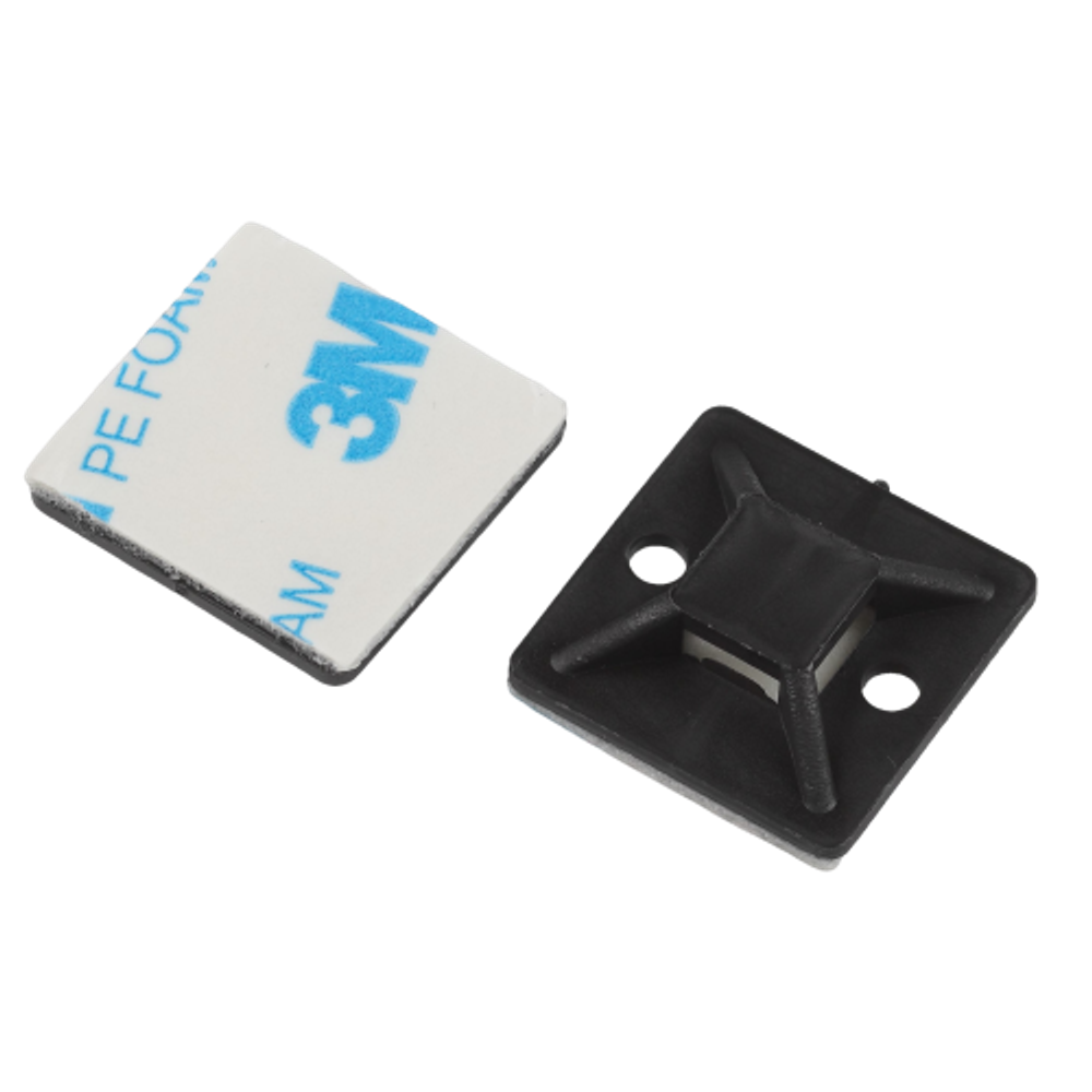 Площадка самоклеящаяся под хомуты ЭРА NO-225-304 30х30 мм чёрная 50 штук