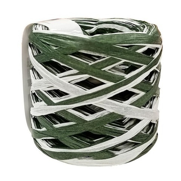 Шпагат бумажный для оформления подарков Alstad, 50 м, бумага, белый/зеленый