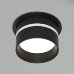 DK2404-BK Встраиваемый светильник влагозащ., IP 44, до 15 Вт, GU10, черный, алюминий