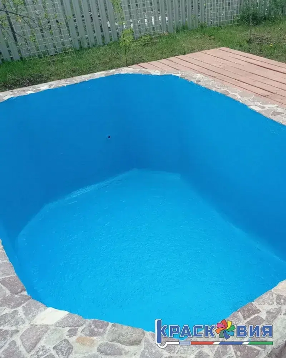 Краска для бассейна Бетостоун PROFI POOL, водостойкая эмаль, матовая, RAL 5012, 3 кг.