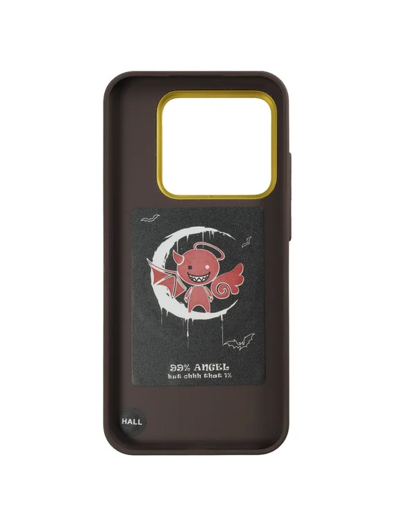 Защитный чехол для Realme GT8 Pro органо-силиконовый под карбон c MagSafe черно-коричневый шахматный (Black-Brown)