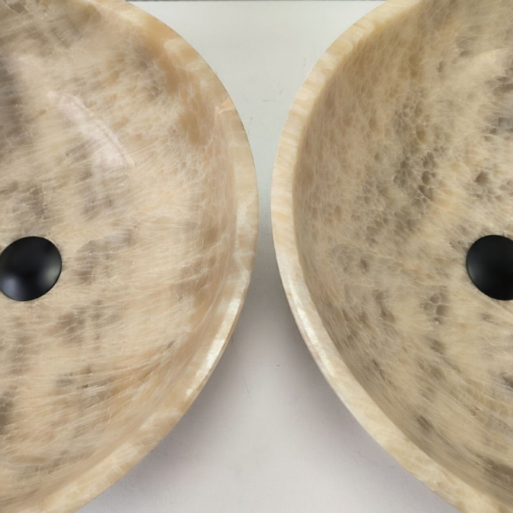 Раковина из оникса ПАРА! Bowl Grey TinLip BO-63020 45*45*17 42
