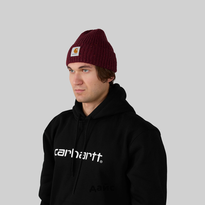 Шапка Carhartt WIP Anglistic Beanie артикул:I013193_malbec - купить в магазине Дайс