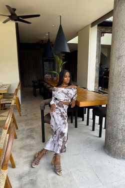 Юбка макси из сетки стрейч цвета кофе