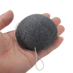 The Saem 100% Charcoal Jelly Cleansing Puff спонж конняку