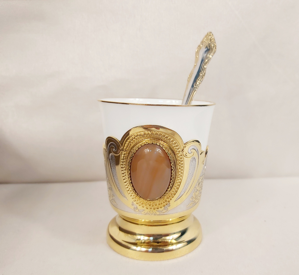 Кофейный набор с агатом "Важная персона" № 2