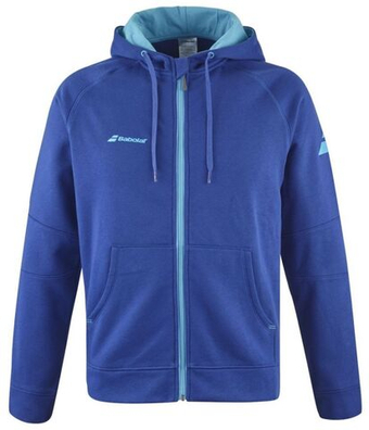 Мужская теннисная кофта Babolat Fitness Hood Jacket Men - синий содалит