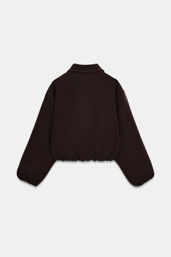 ZARA КУРТКА НА МОЛНИИ, КОРИЧНЕВЫЙ