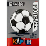 Картон белый Проф-Пресс, 193х280 мм, мелованный, 8 листов, КБС, "Мяч на сером"