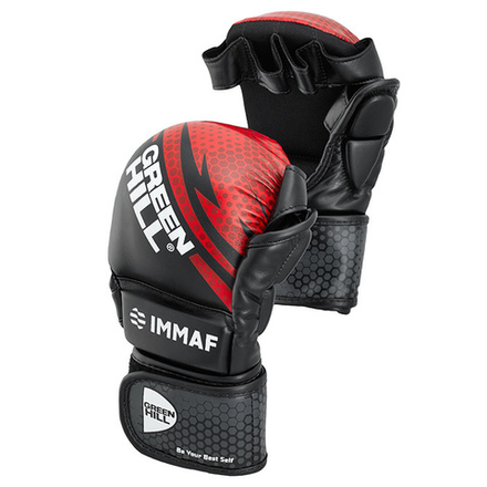 MMI-602 Перчатки MMA IMMAF approved черно-красные