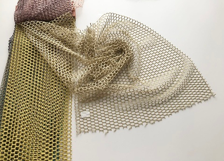 Тюль-сетка крупная, низ плотный купон Nope арт BF002 col 5061 (высота 280 см)