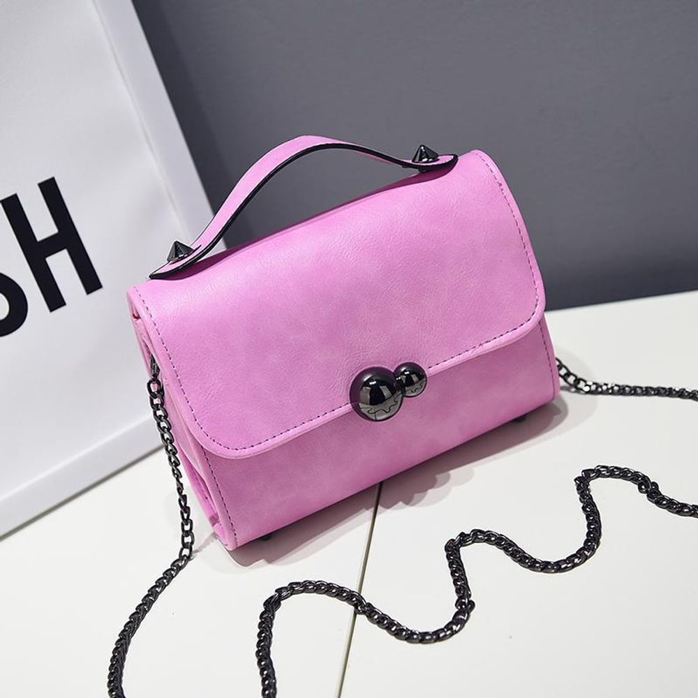 Маленькая стильная женская повседневная сумка розового цвета из экокожи Dublecity 9398-5 Pink