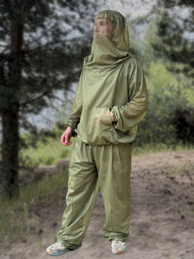 Антимоскитный костюм с капюшоном-сеткой (Хаки)