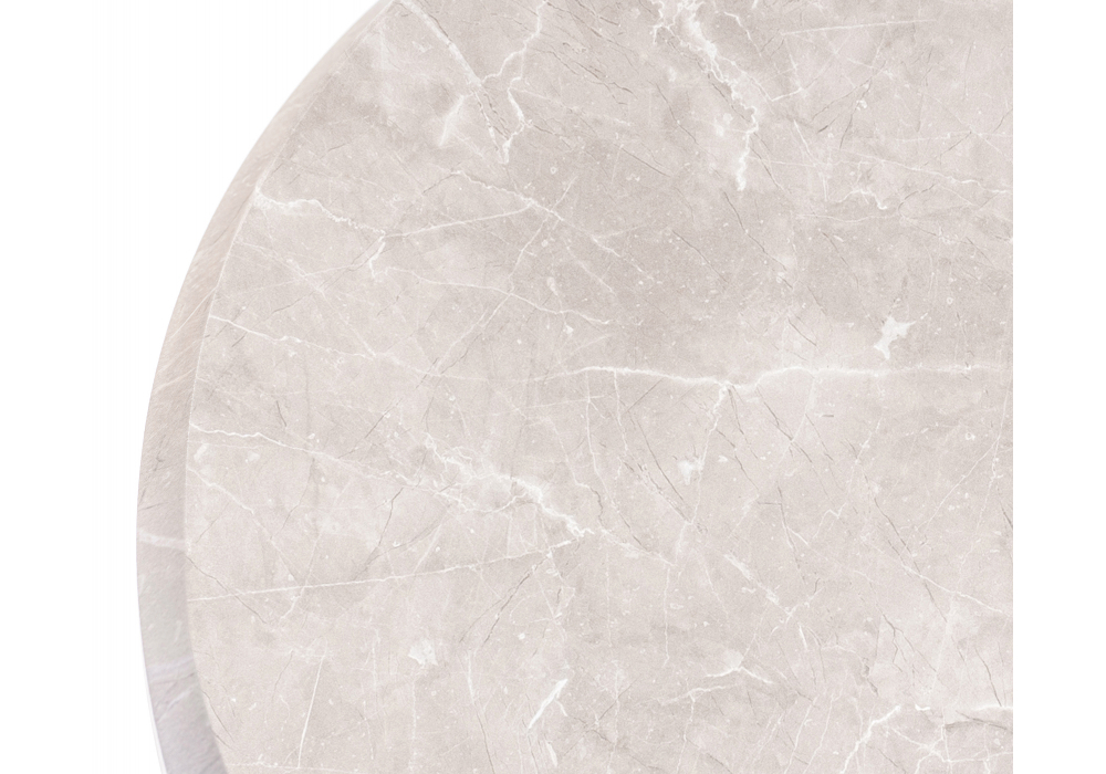 Стол деревянный Woodville Абилин 90 мрамор светло-серый, черный матовый, ножки черные