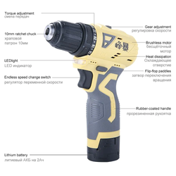 FENGBAO Шуруповерт, 12 В, 60 Нм, 2 АКБ