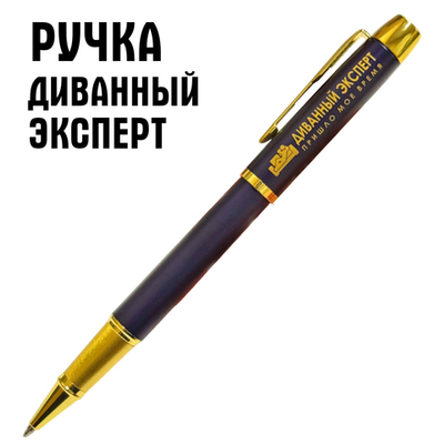 Сувенирная ручка с гравировкой "Диванный эксперт"