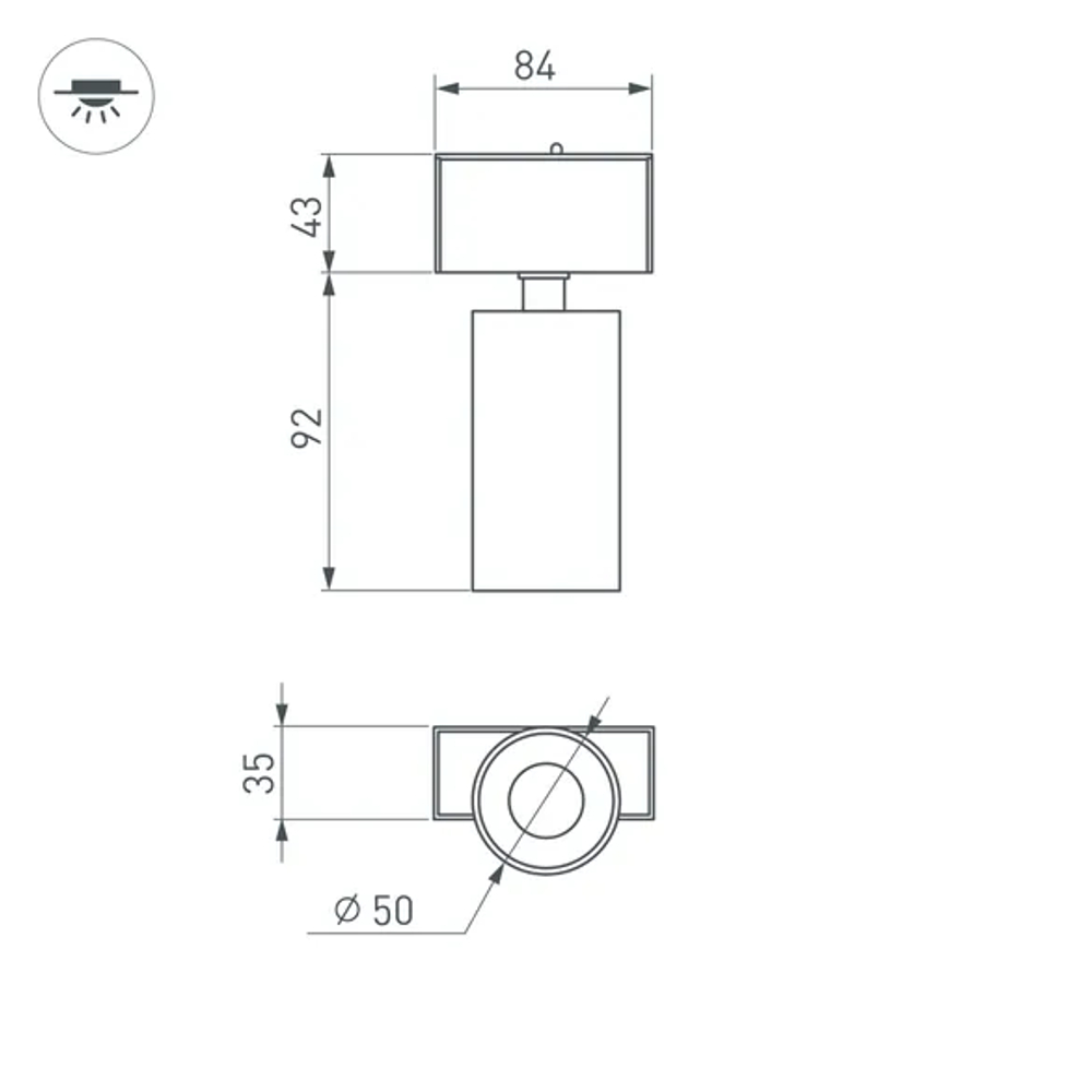 Светильник MAG-SPOT-45-R85-7W Day4000 (WH, 24 deg, 24V, DALI) (Arlight, IP20 Металл, 5 лет) 046585