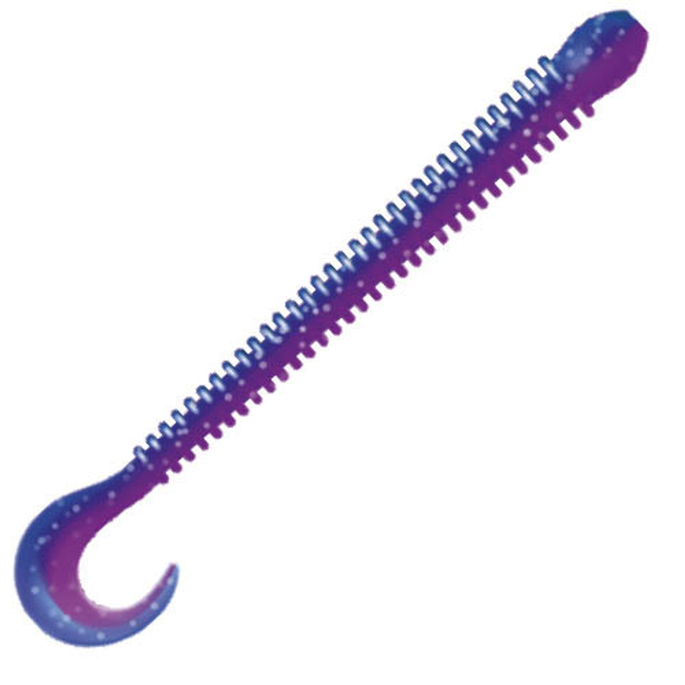 Приманка ZUB-WORM-ZANDER 135мм(5,3")-5шт, (Цвет 408) синий верх - розовый низ