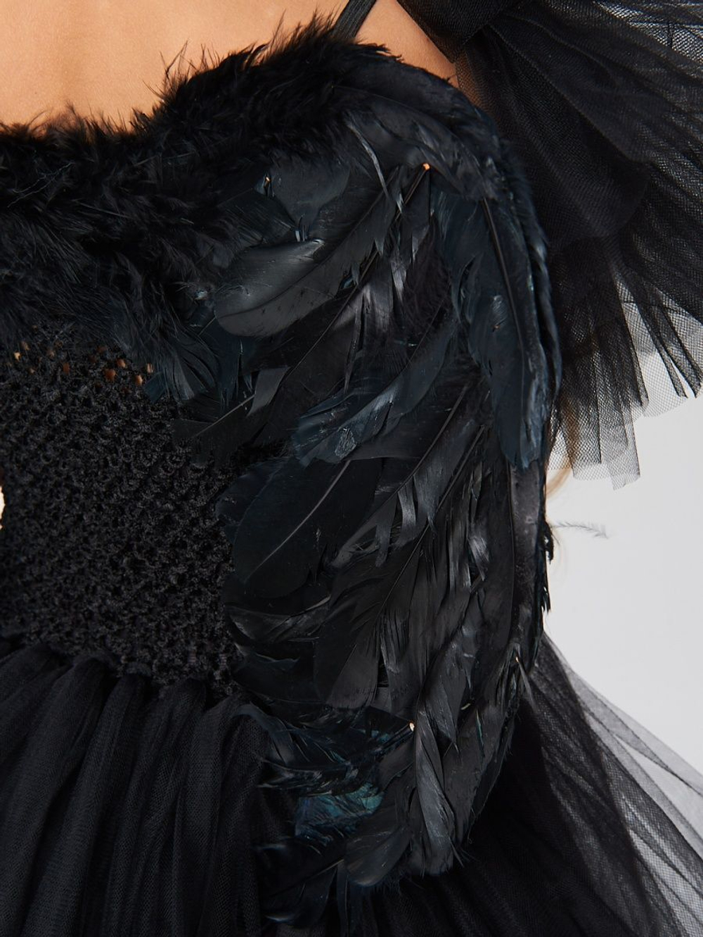 Костюм платье рога крылья Малефисента на Хэллоуин