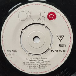 Винтажная виниловая пластинка LP Peter Vasek, Lubostne Hry, Cinovy Vojacik 7 дюймов (СССР 1971)