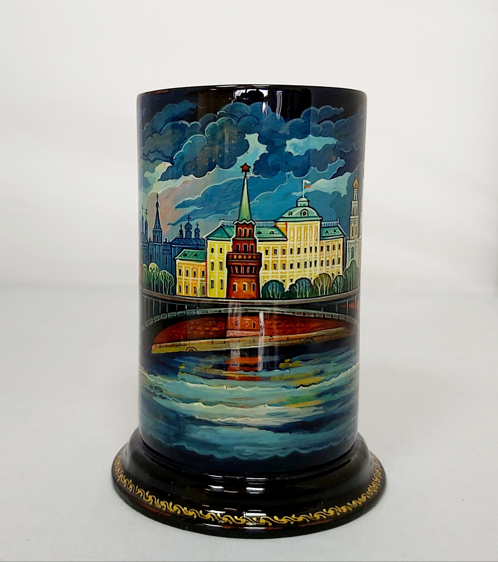 Стакан под ручки с карандашами "Москва" (Ручная роспись Палех)