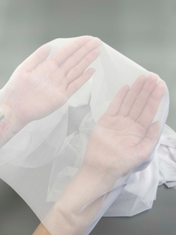 Сетка эластичная белая мелкая ячейка отрезом 75х50 см (Турция)