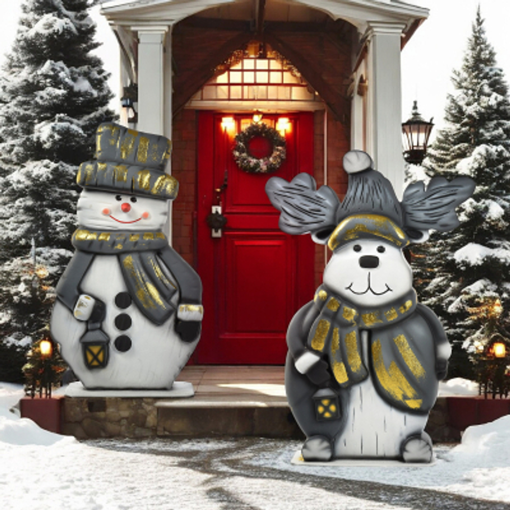 Фигура Bigdecor modern декоративная снеговик