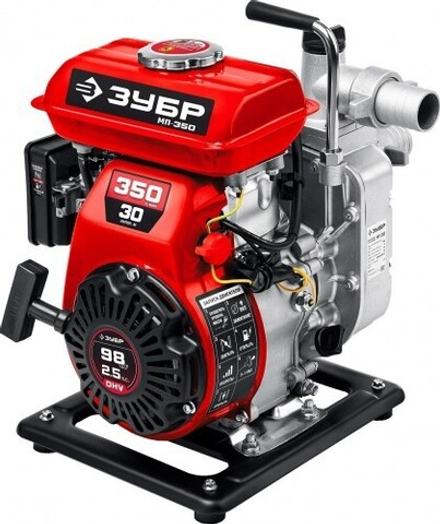Мотопомпа бензиновая ЗУБР МП- 350 для слабозагрязненной воды МП-350
