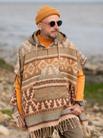 Пончо шерстяное с орнаментом