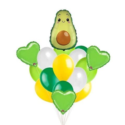 Композиция из воздушных шаров "Зеленый авокадо"