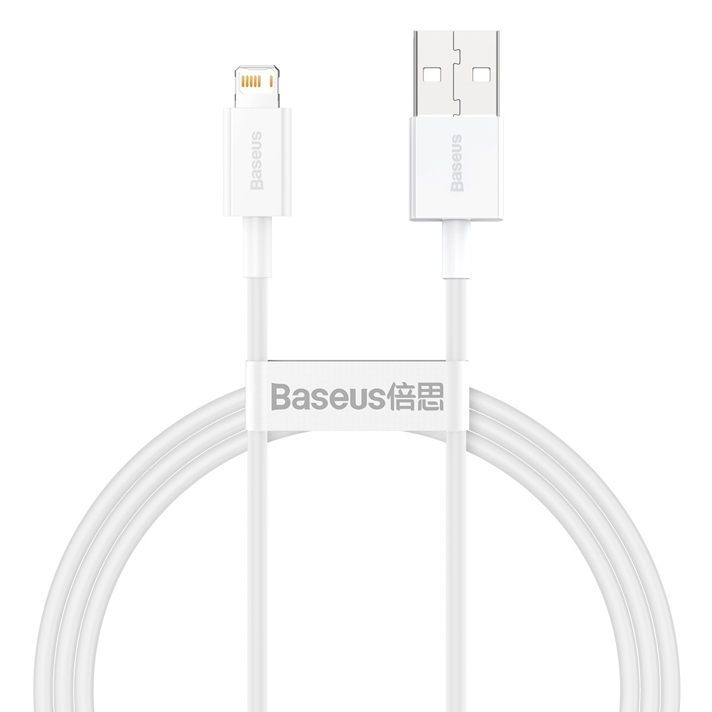 Lightning Кабель Baseus Superior Series Fast Charging Data Cable USB to iP 2.4A 1m - White