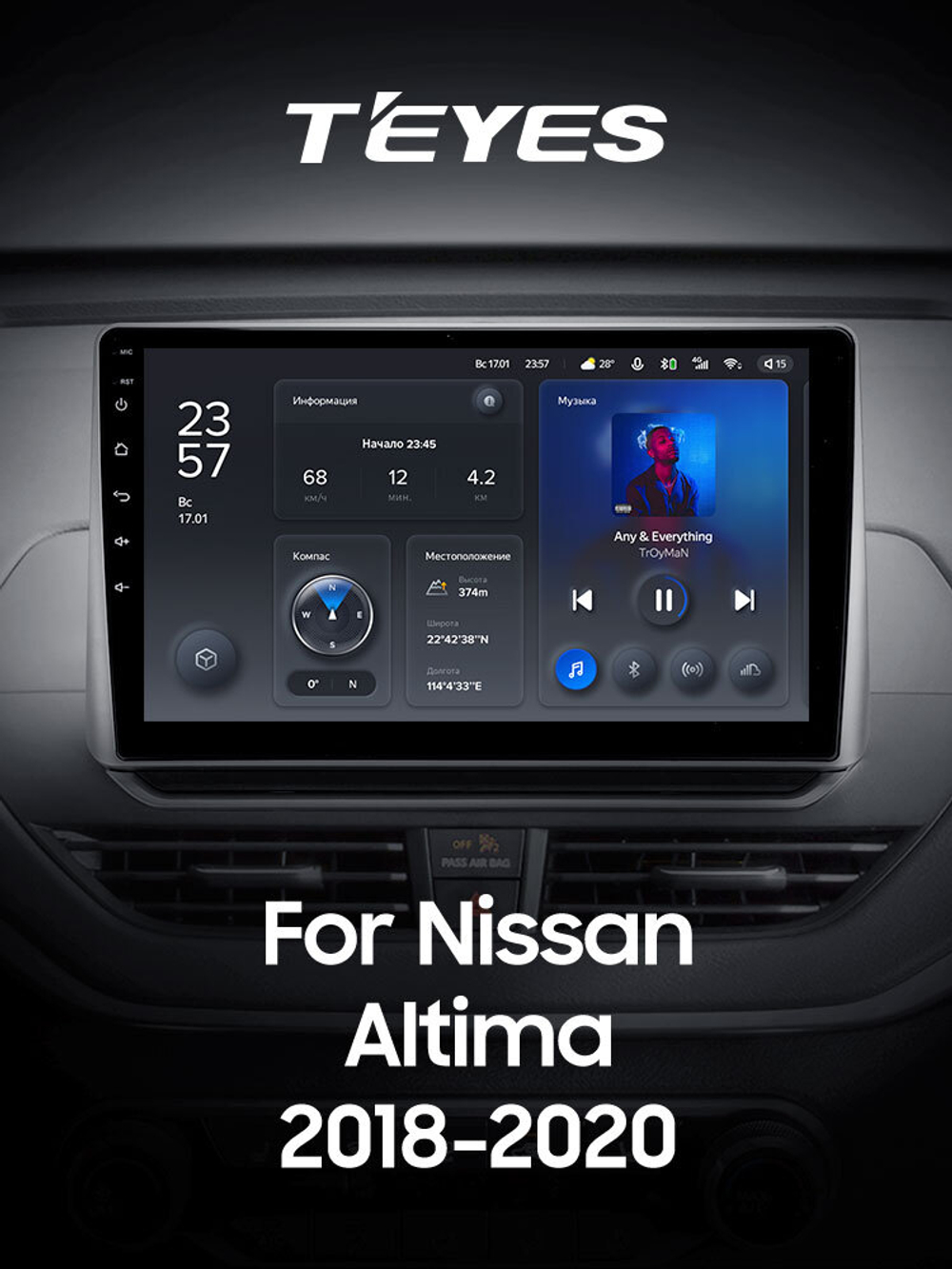 Teyes X1 9" для Nissan Altima L34 2018-2020