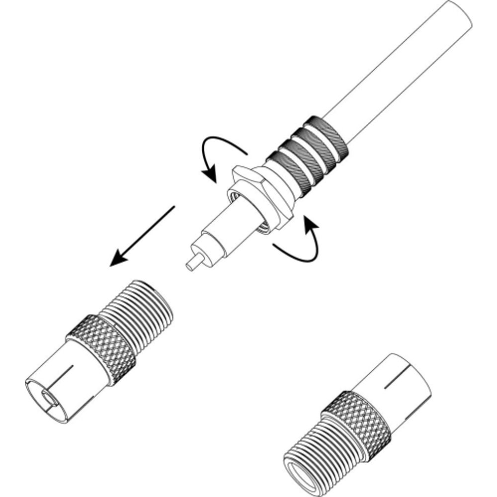 Переходник ЭРА SIMPLE гнездо F-гнездо TV упаковка 100 шт.