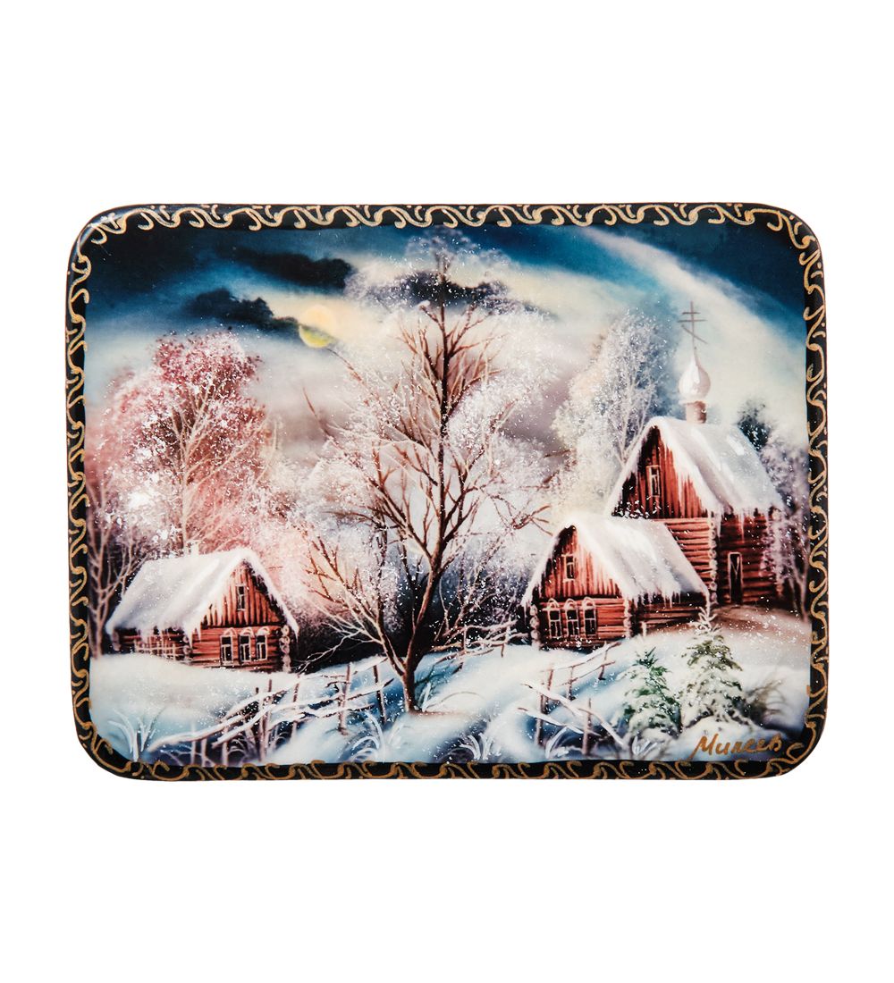 ШК-19/39-H Шкатулка в технике декупаж «Зима» (10х8х3,5)