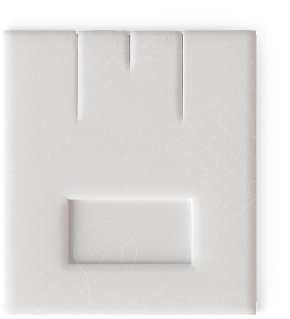 Вкладыш 03/наклонный/для серег/подвески/2 прорези/окошко для бирки/прорезь для нитки