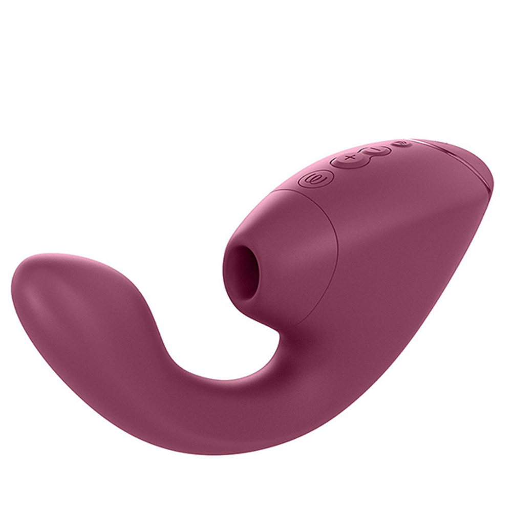 Розовый вибратор 19,5см с вакуумным стимулятором Womanizer Next Duo Dusky Pink WZ142SG3