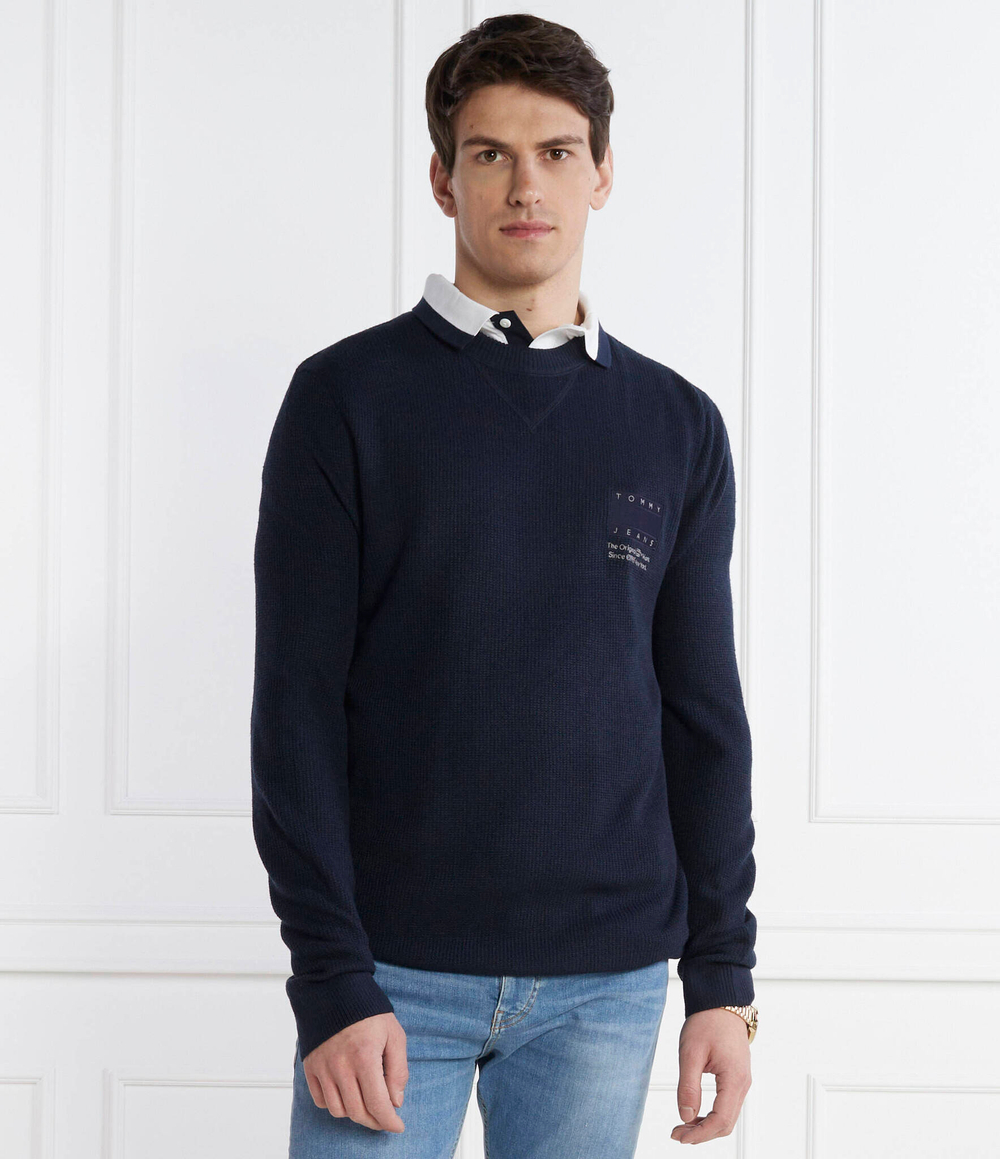 Свитер TJM REG STRCT TONAL FLAG Tommy Jeans - темно-синий(DM0DM18456)