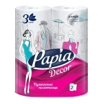Полотенца бумажные PAPIA DECOR 3слоя 2 рулона (14) арт. 5078291