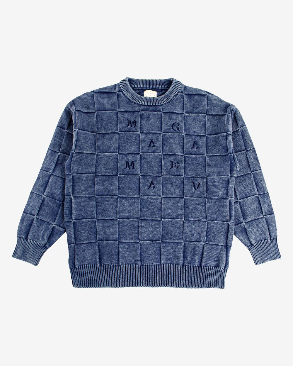 Свитер Magamaev Squared script blue