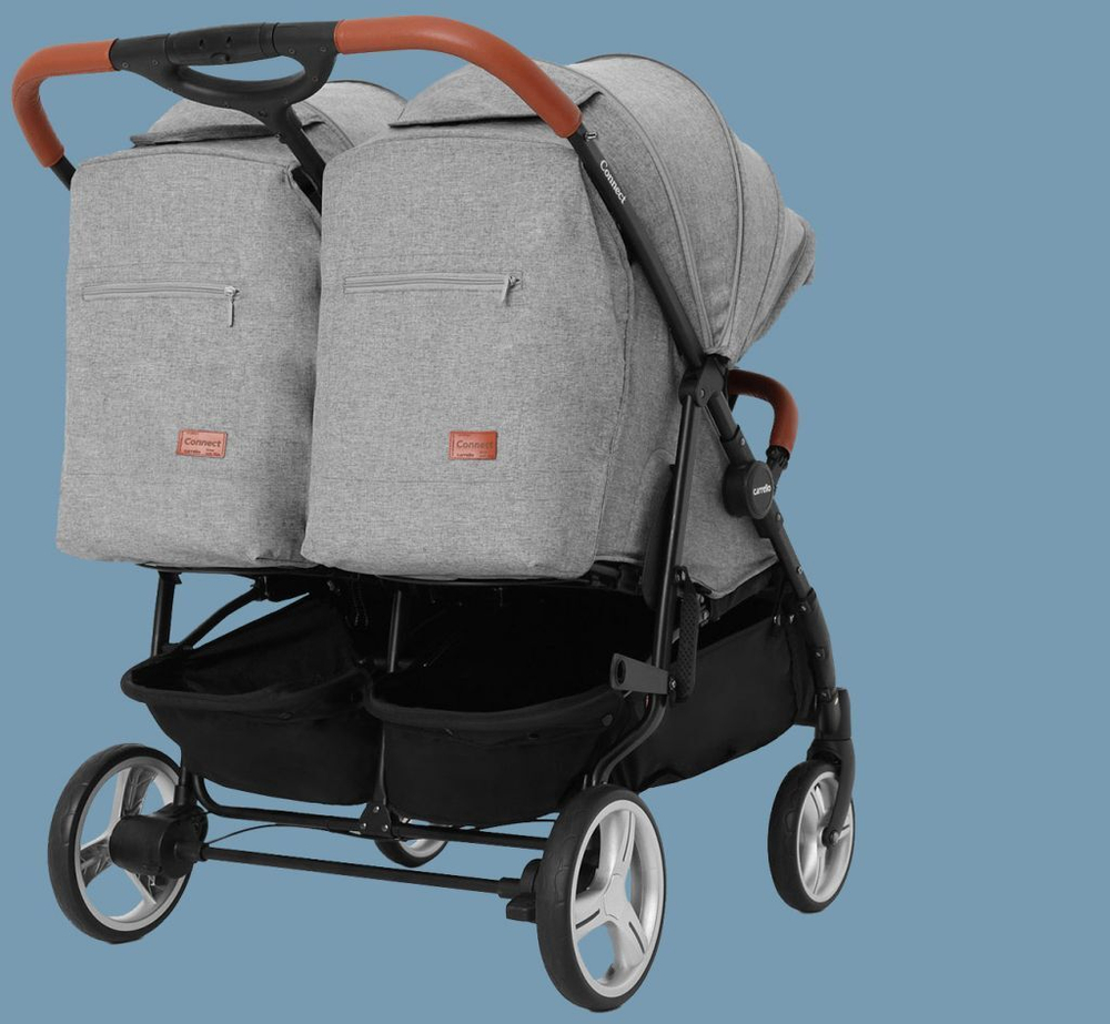 Прогулочная коляска для двойни Carrello Connect CRL-5502, Ink Grey