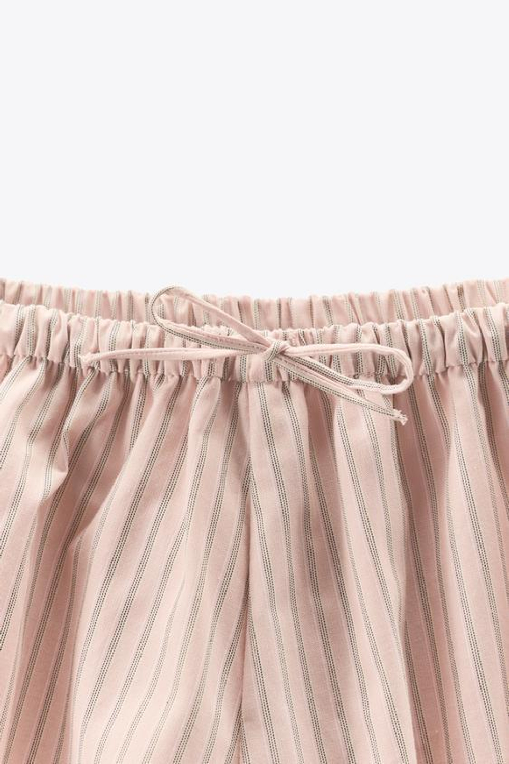 ZARA ПОЛОСАТЫЕ ШОРТЫ-КЮЛОТЫ, РОЗОВЫЙ/БЕЛЫЙ