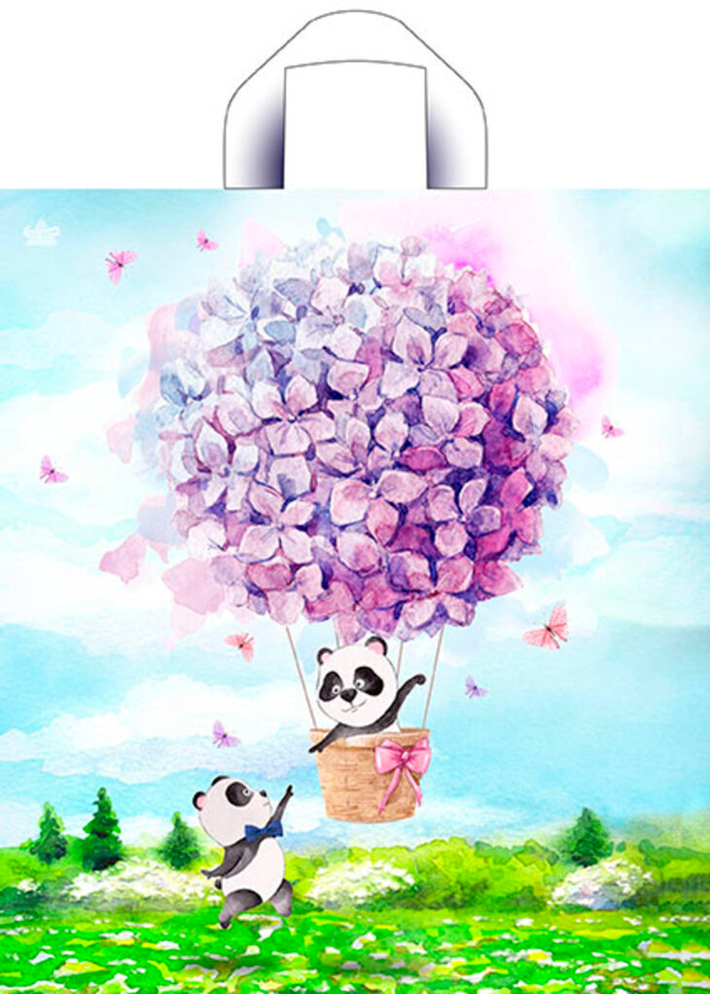 Пакет 42*38см (37мк) с петлевой ручкой "Необыкновенное путешествие" ПНД