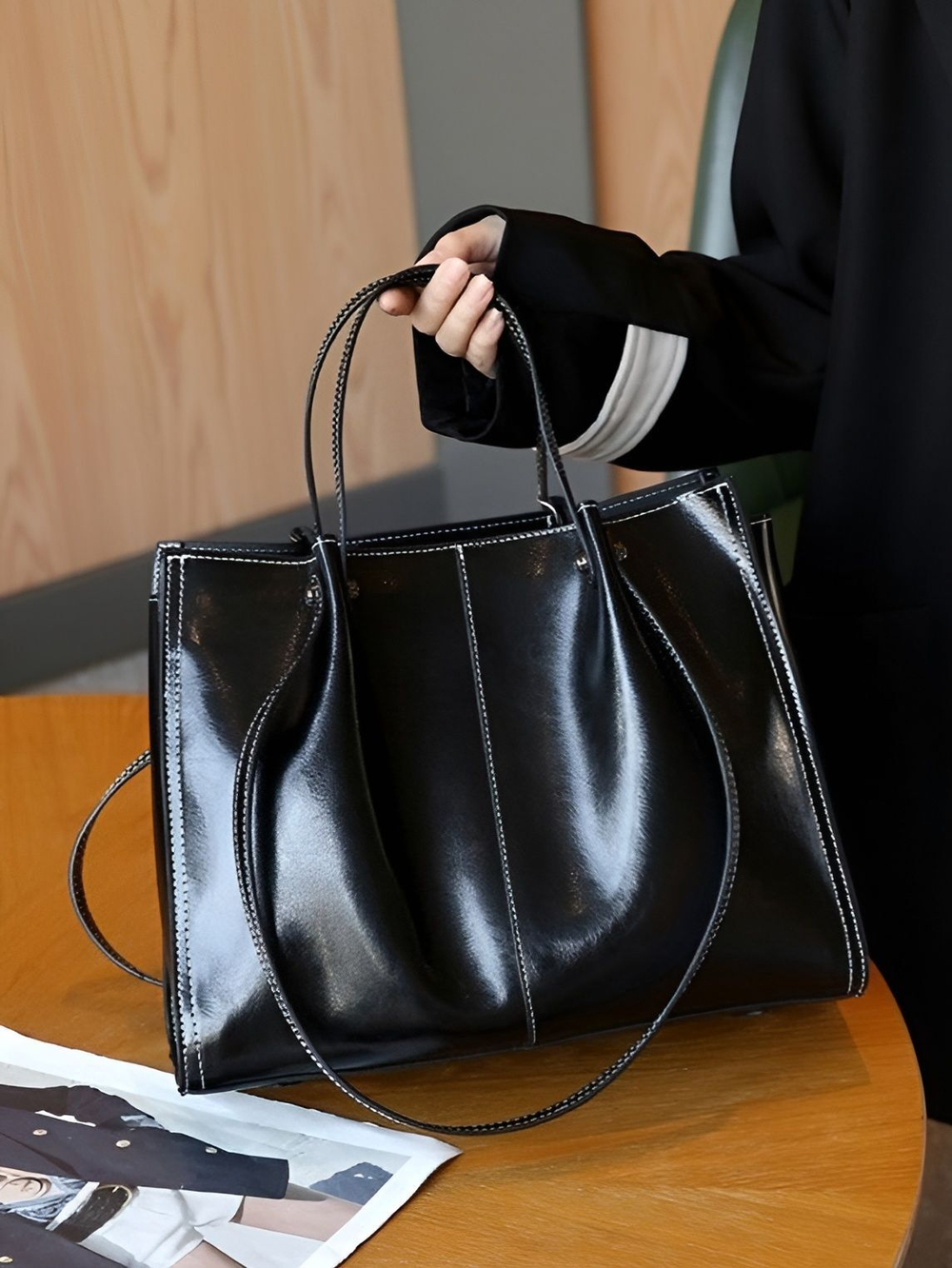 женская сумка на плечо из натуральной кожи