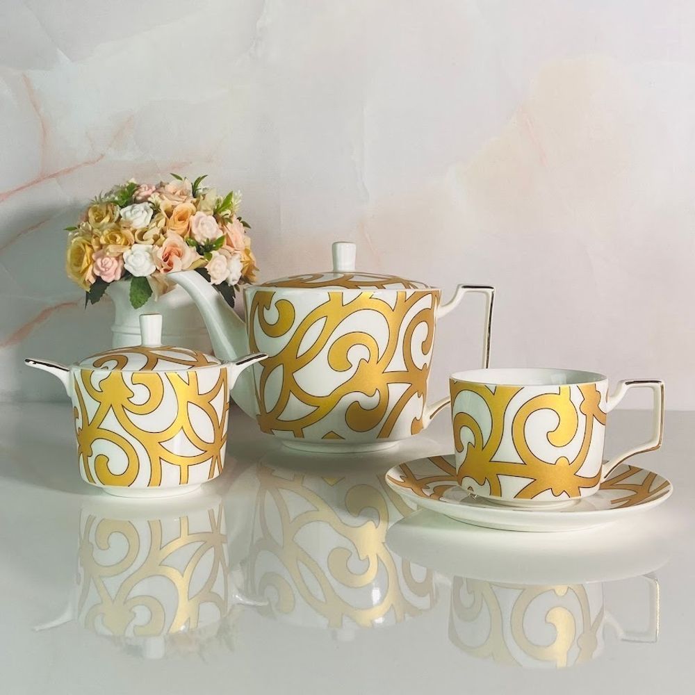 Lenardi 205-658 Чайный сервиз 14пр. 230 мл в под.уп.(х3)Фарфор